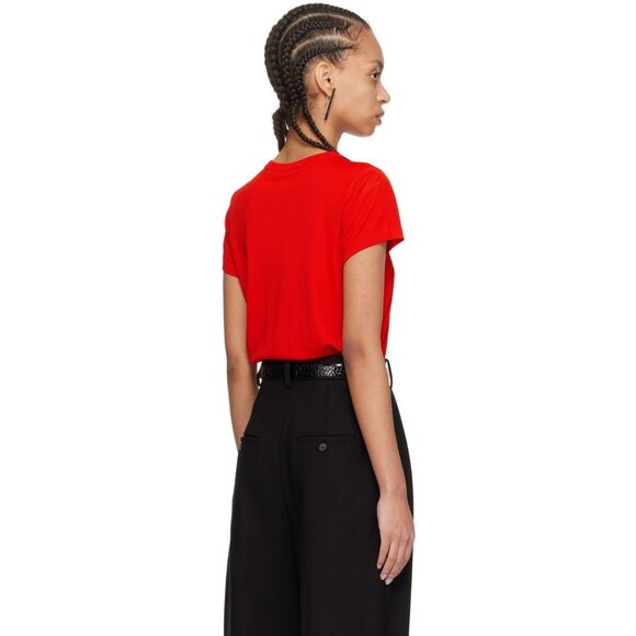 KHAITE The Samson T-Shirt in Fire Red - Picture 3 of 5